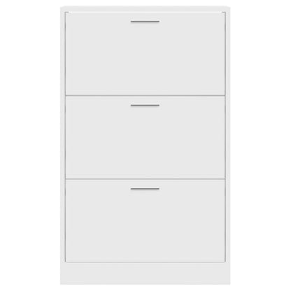 Schuhschrank Hochglanz-Weiß 63x24x103 cm Holzwerkstoff