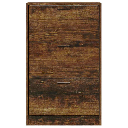 Schuhschrank Räuchereiche 63x24x103 cm Holzwerkstoff