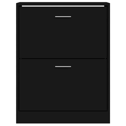 Schuhschrank Schwarz 63x24x81 cm Holzwerkstoff