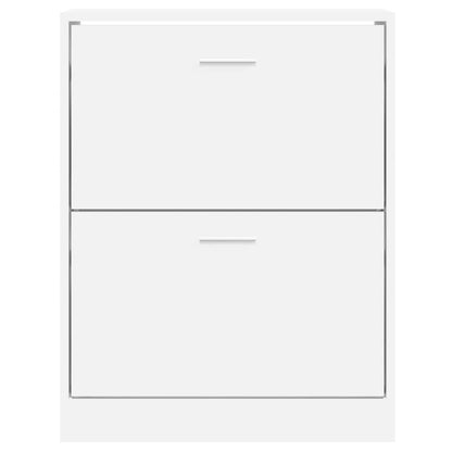 Schuhschrank Hochglanz-Weiß 63x24x81 cm Holzwerkstoff