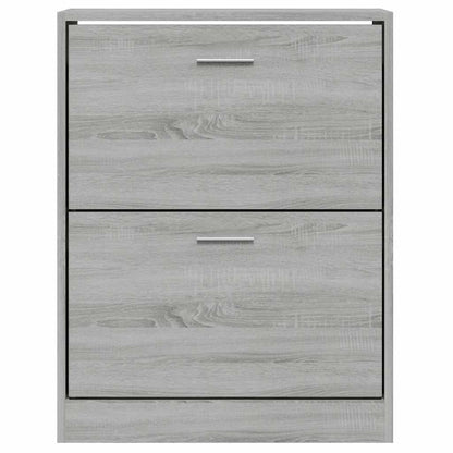 Schuhschrank Grau Sonoma 63x24x81 cm Holzwerkstoff