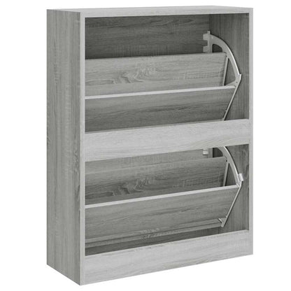 Schuhschrank Grau Sonoma 63x24x81 cm Holzwerkstoff