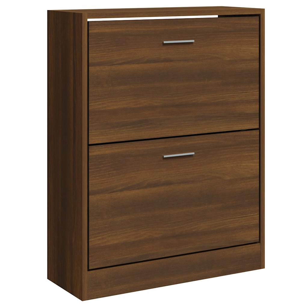 Schuhschrank Braun Eichen-Optik 63x24x81 cm Holzwerkstoff