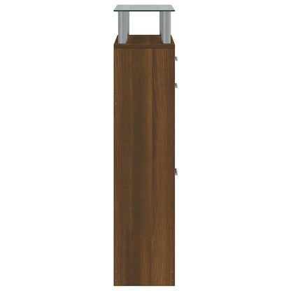 Schuhschrank Braun Eichen-Optik 63x24x104 cm Holzwerkstoff