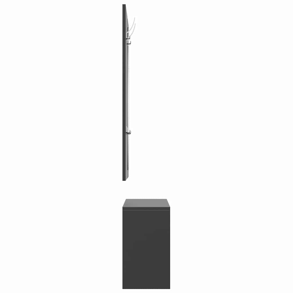 3-tlg. Flurmöbel-Set Schwarz Holzwerkstoff