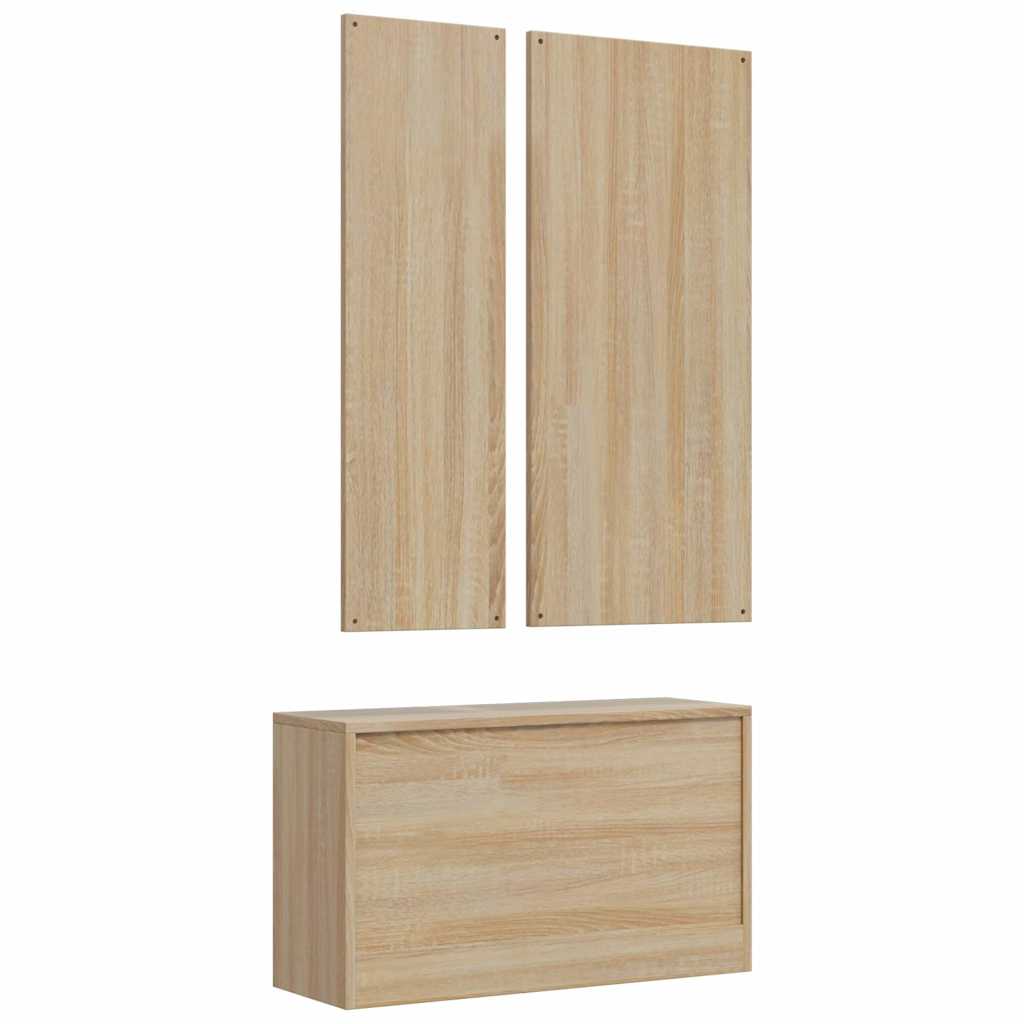 3-in-1 Schuhschrank-Set Sonoma-Eiche Holzwerkstoff