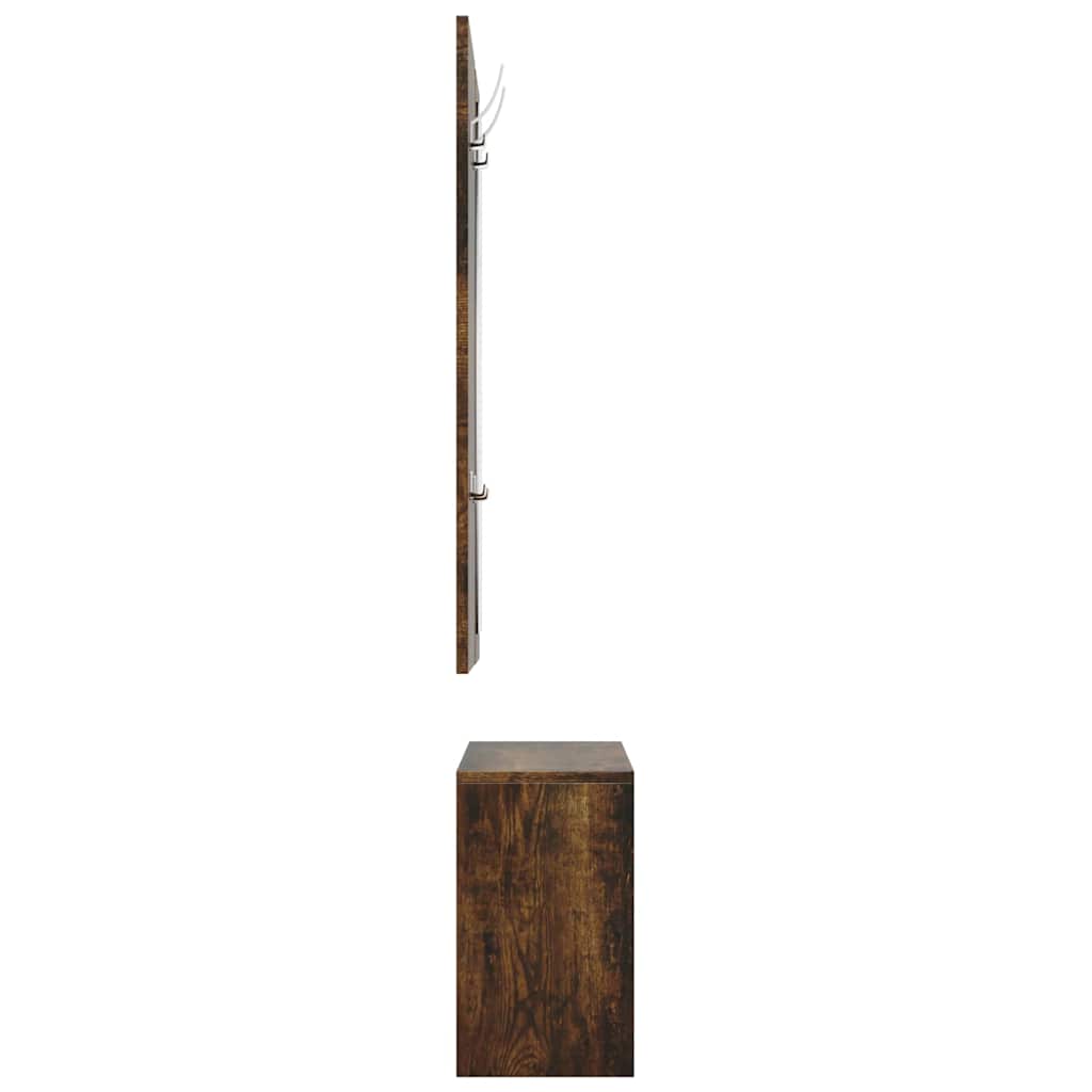 3-tlg. Flurmöbel-Set Räuchereiche Holzwerkstoff