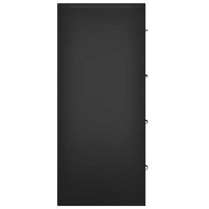 Kommode mit 4 Schubladen 60×30,5×71 cm Schwarz