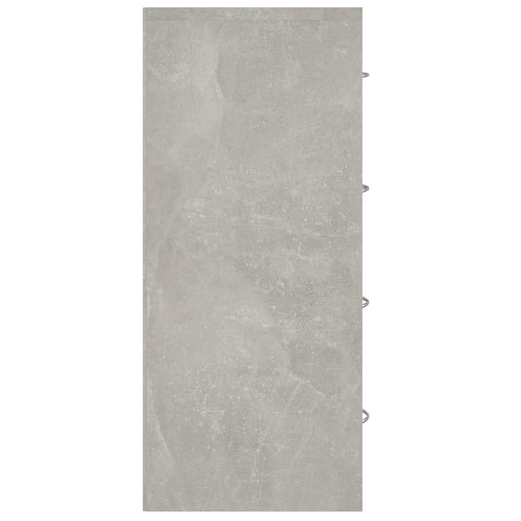 Kommode mit 4 Schubladen 60x30,5x71 cm Betongrau
