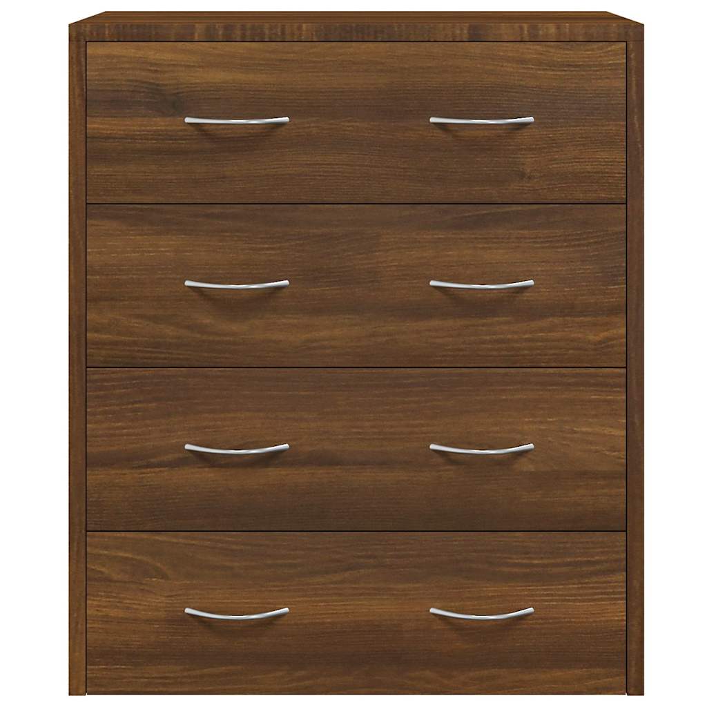 Kommode mit 4 Schubladen 60x30,5x71 cm Braun Eichen-Optik