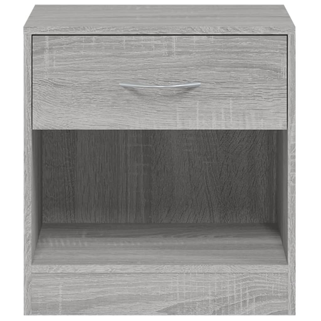 Tables de chevet 2 pièces avec tiroir Gris Sonoma