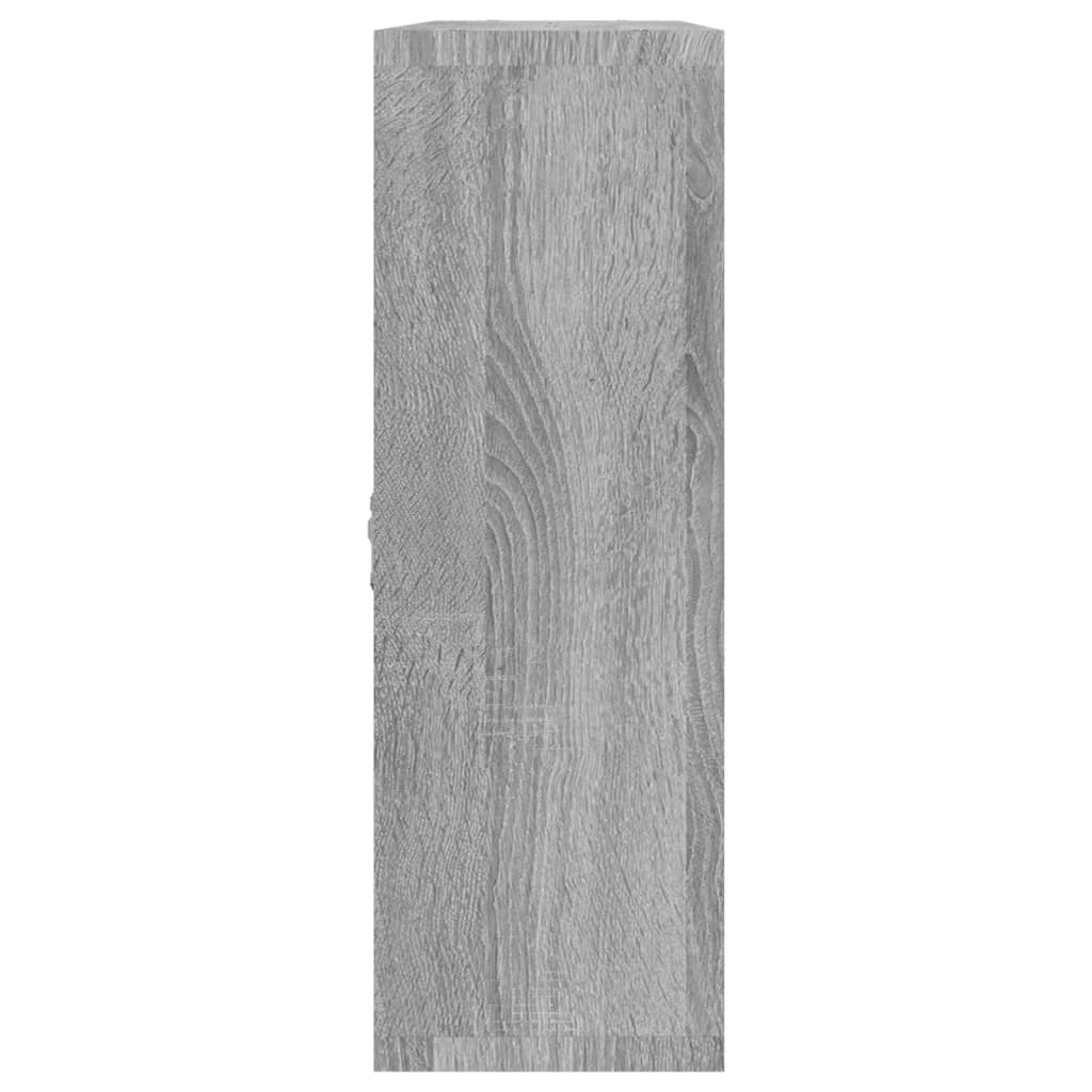Wall shelf with 8 compartments, gray Sonoma