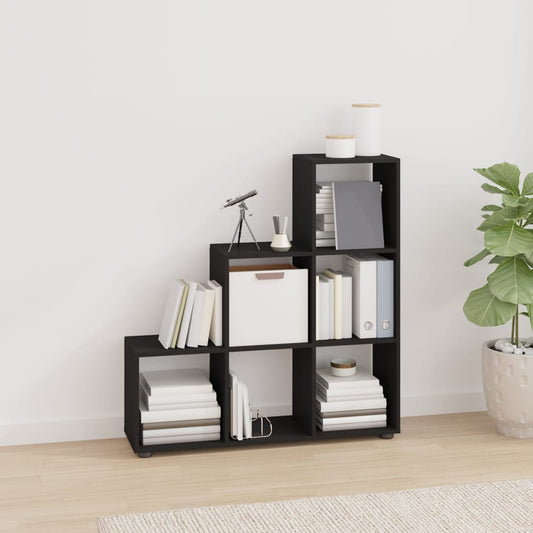 Étagère d'escalier noire 107 cm en bois