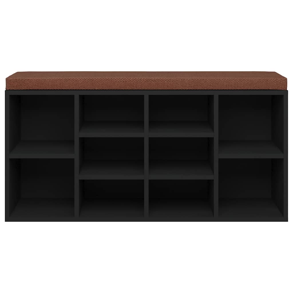 Schuhbank Schwarz 103x30x48 cm Holzwerkstoff