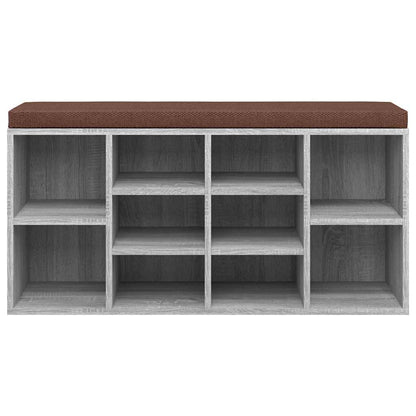 Schuhbank Grau Sonoma 103x30x48 cm Holzwerkstoff
