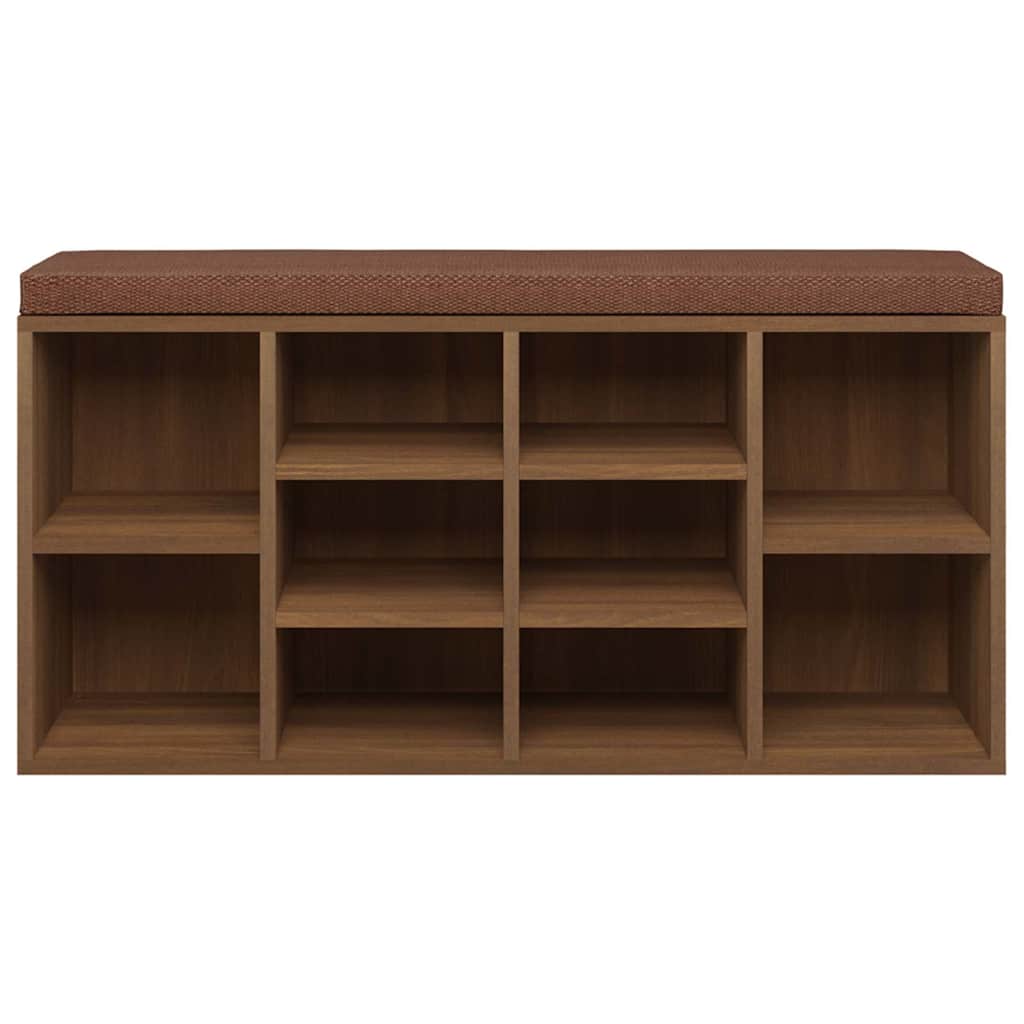 Schuhbank Braun Eichen-Optik 103x30x48 cm Holzwerkstoff