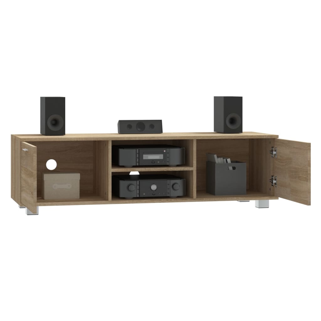 Meuble TV en chêne Sonoma 140x40,5x35 cm, matériau à base de bois