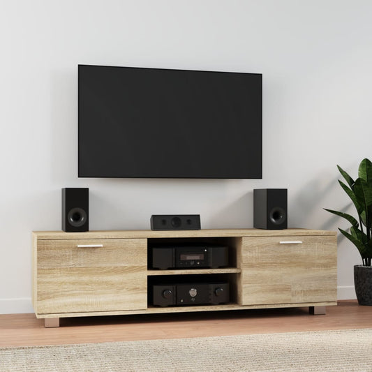 Meuble TV en chêne Sonoma 140x40,5x35 cm, matériau à base de bois
