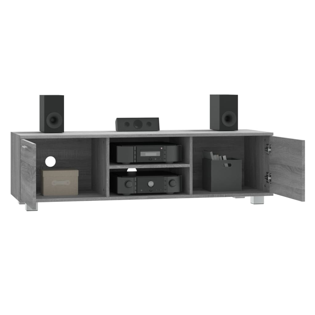 TV cabinet gray Sonoma 140x40.5x35 cm wood-based material