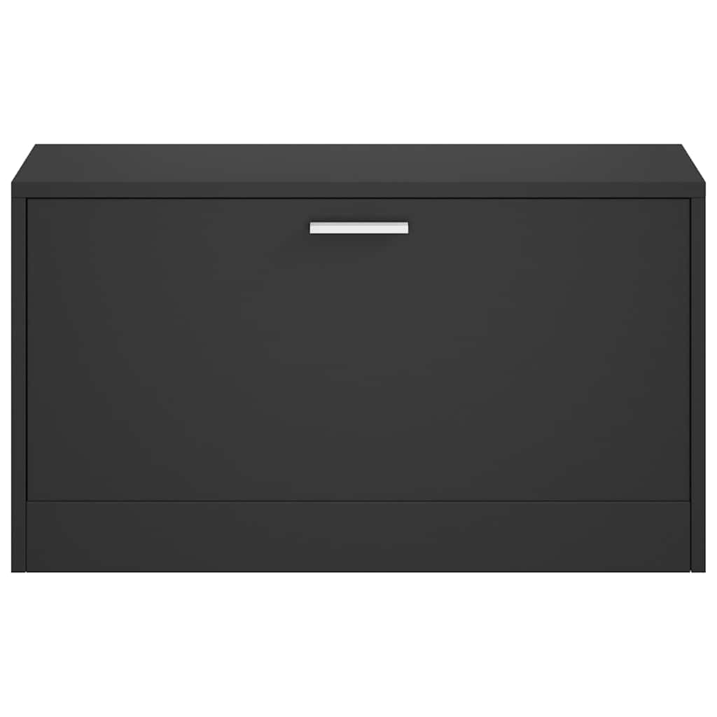 Schuhbank Schwarz 80 x 24 x 45 cm Holzwerkstoff