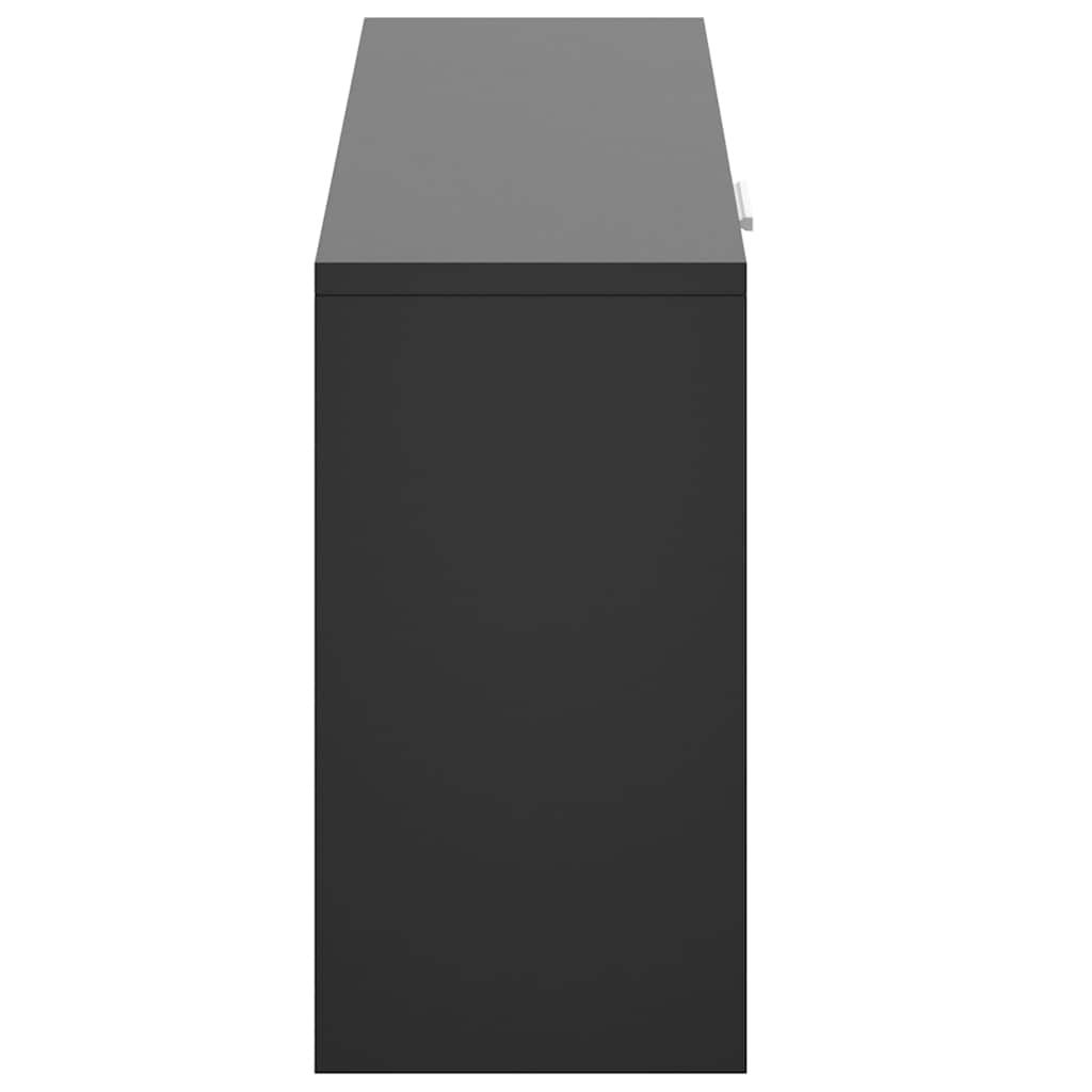 Schuhbank Schwarz 80 x 24 x 45 cm Holzwerkstoff