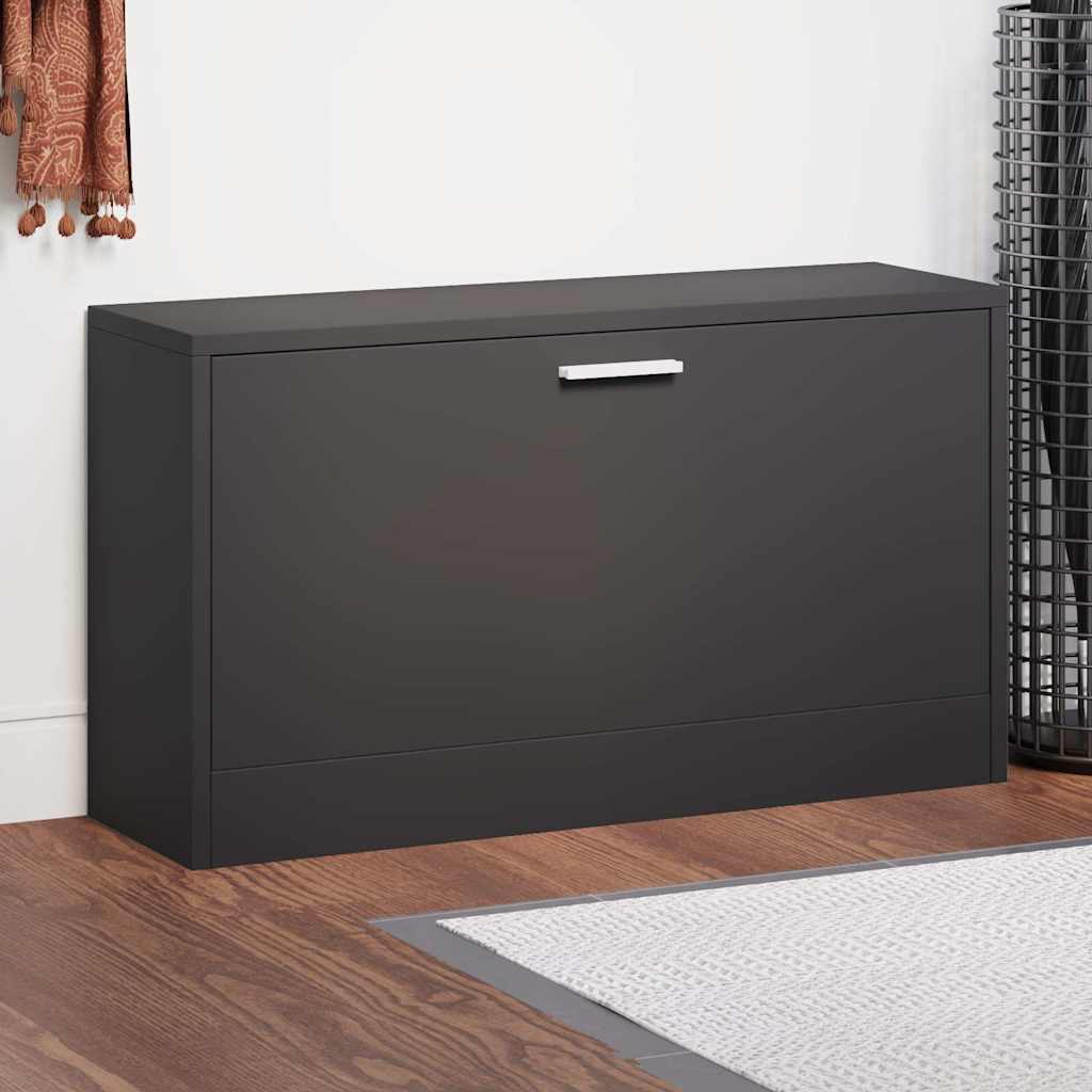 Schuhbank Schwarz 80 x 24 x 45 cm Holzwerkstoff