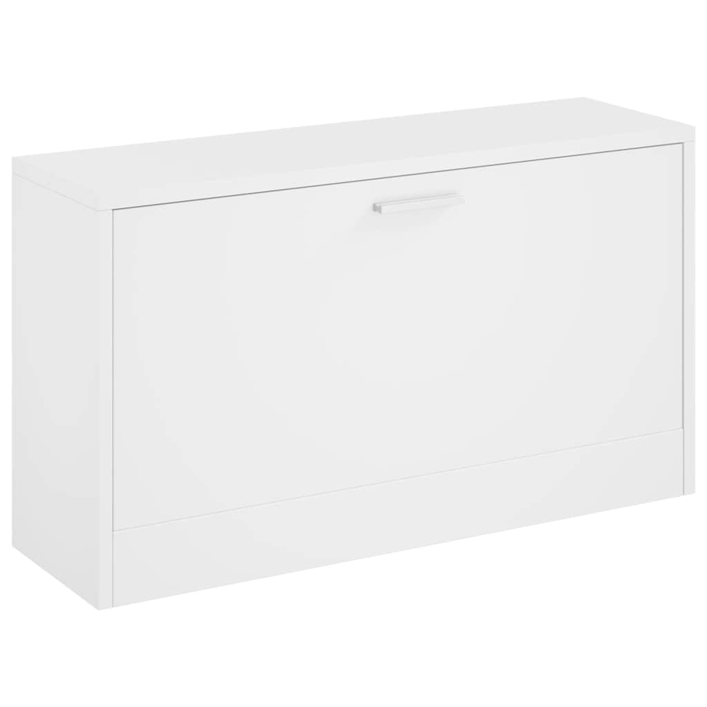 Schuhbank Hochglanz-Weiß 80 x 24 x 45 cm Holzwerkstoff