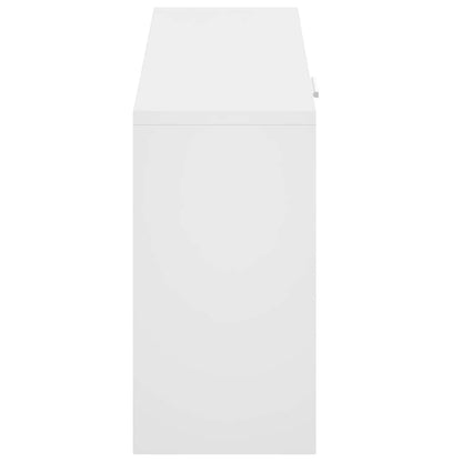 Schuhbank Hochglanz-Weiß 80 x 24 x 45 cm Holzwerkstoff