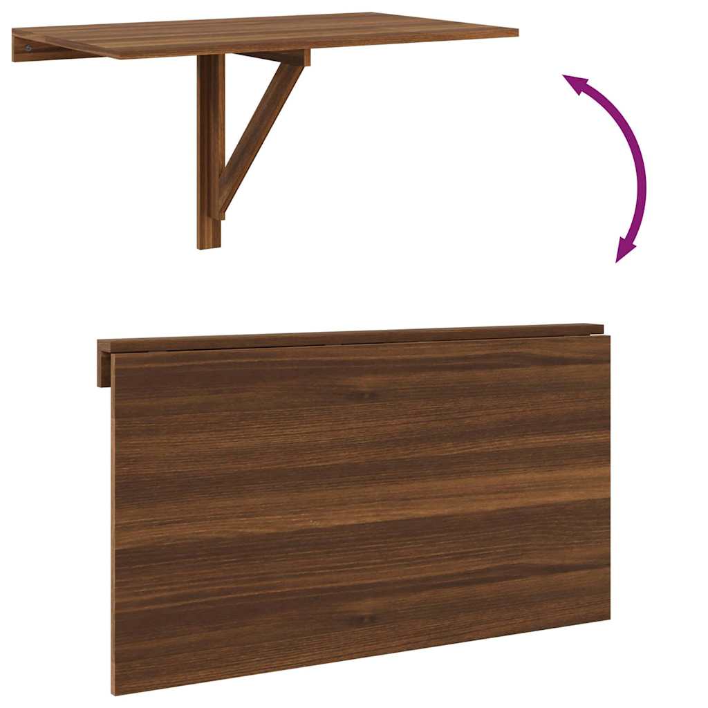 Wand-Klapptisch Braun Eichen-Optik 100x60x56 cm Holzwerkstoff