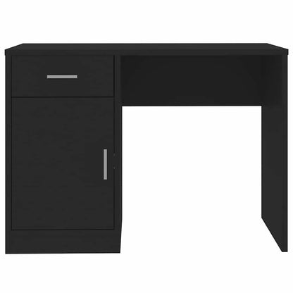 Schreibtisch mit Stauraum Schwarz 100x40x73 cm Holzwerkstoff