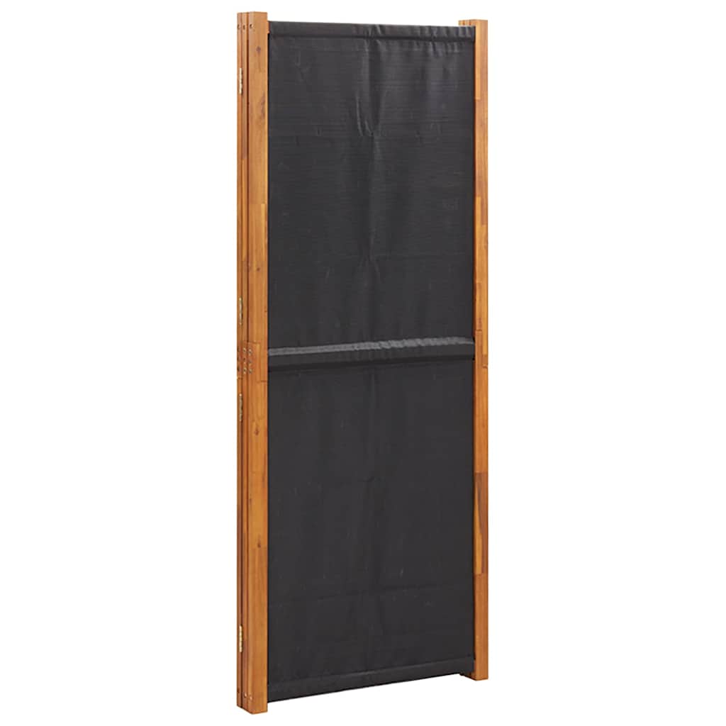 3-tlg. Raumteiler Schwarz 210x180 cm