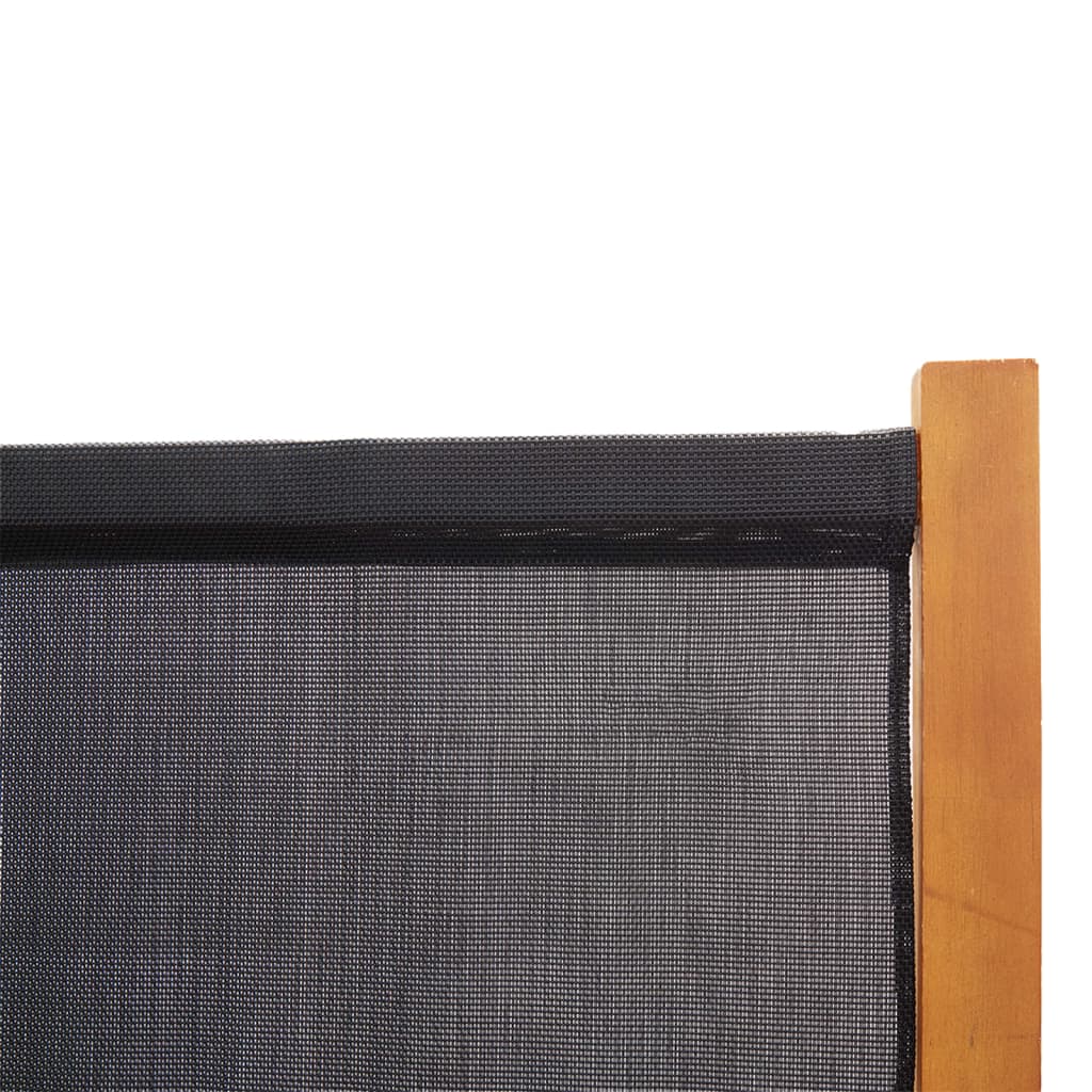 3-tlg. Raumteiler Schwarz 210x180 cm