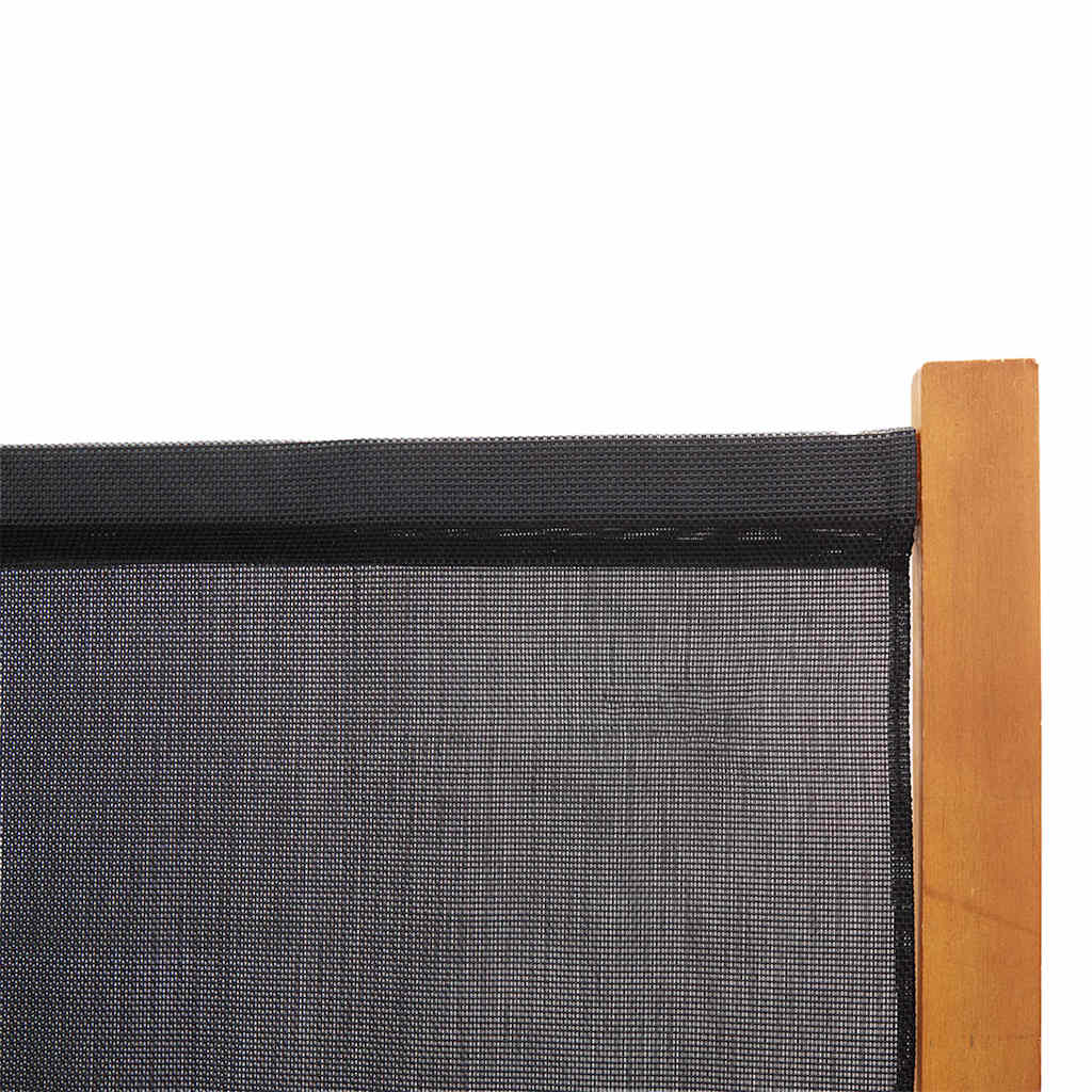 3-tlg. Raumteiler Schwarz 210x180 cm