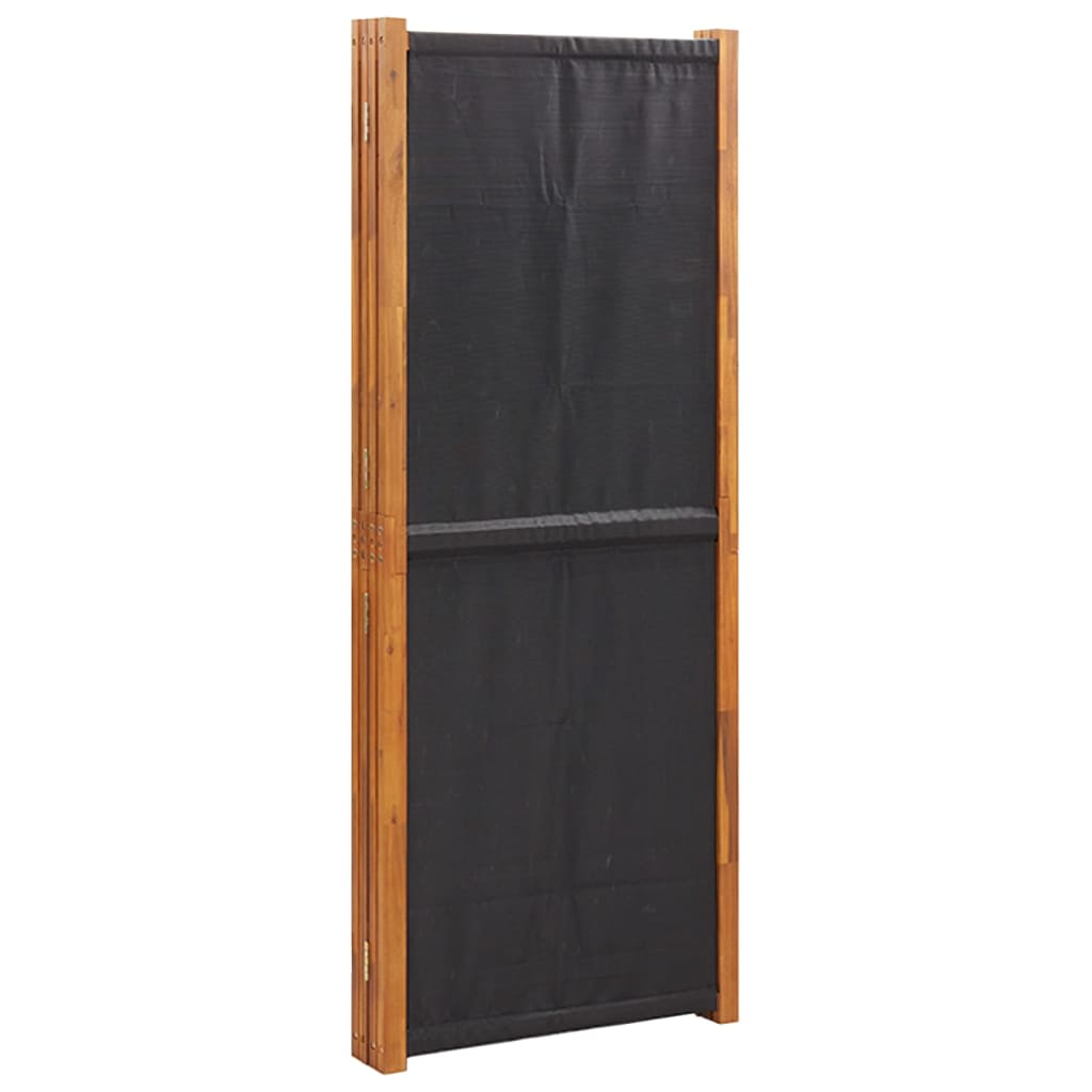 5-tlg. Raumteiler Schwarz 350x180 cm