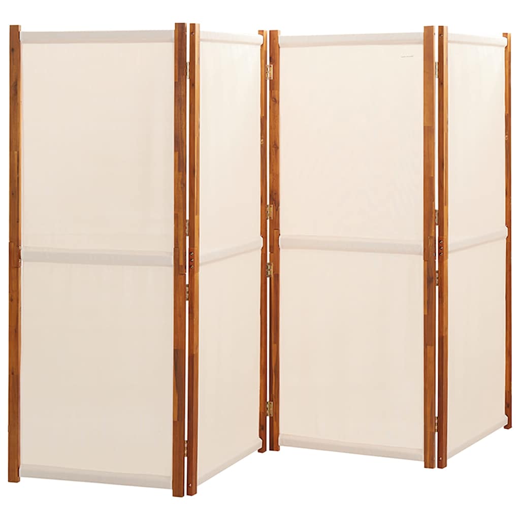 4-tlg. Raumteiler Cremeweiß 280x180 cm