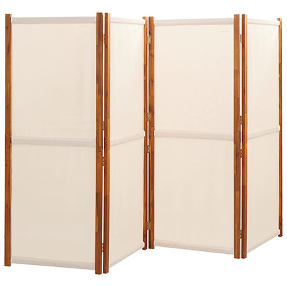 4-tlg. Raumteiler Cremeweiß 280x180 cm