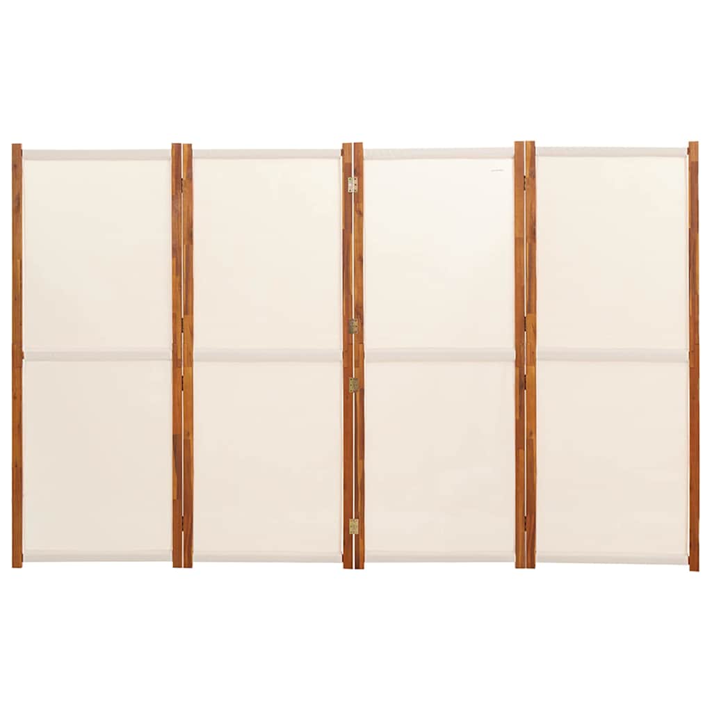 4-tlg. Raumteiler Cremeweiß 280x180 cm