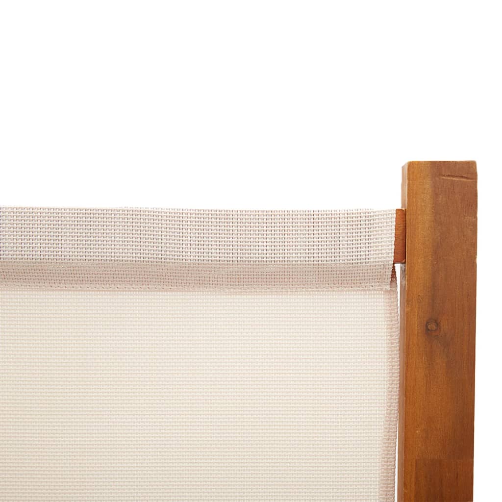 6-tlg. Raumteiler Cremeweiß 420x180 cm