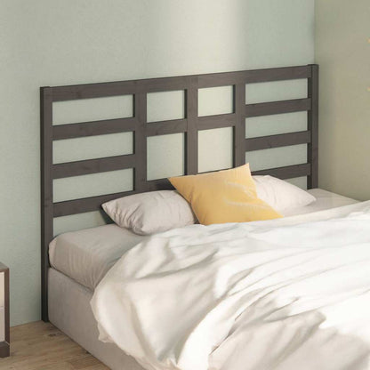 Bett-Kopfteil Grau 106x4x104 cm Massivholz Kiefer