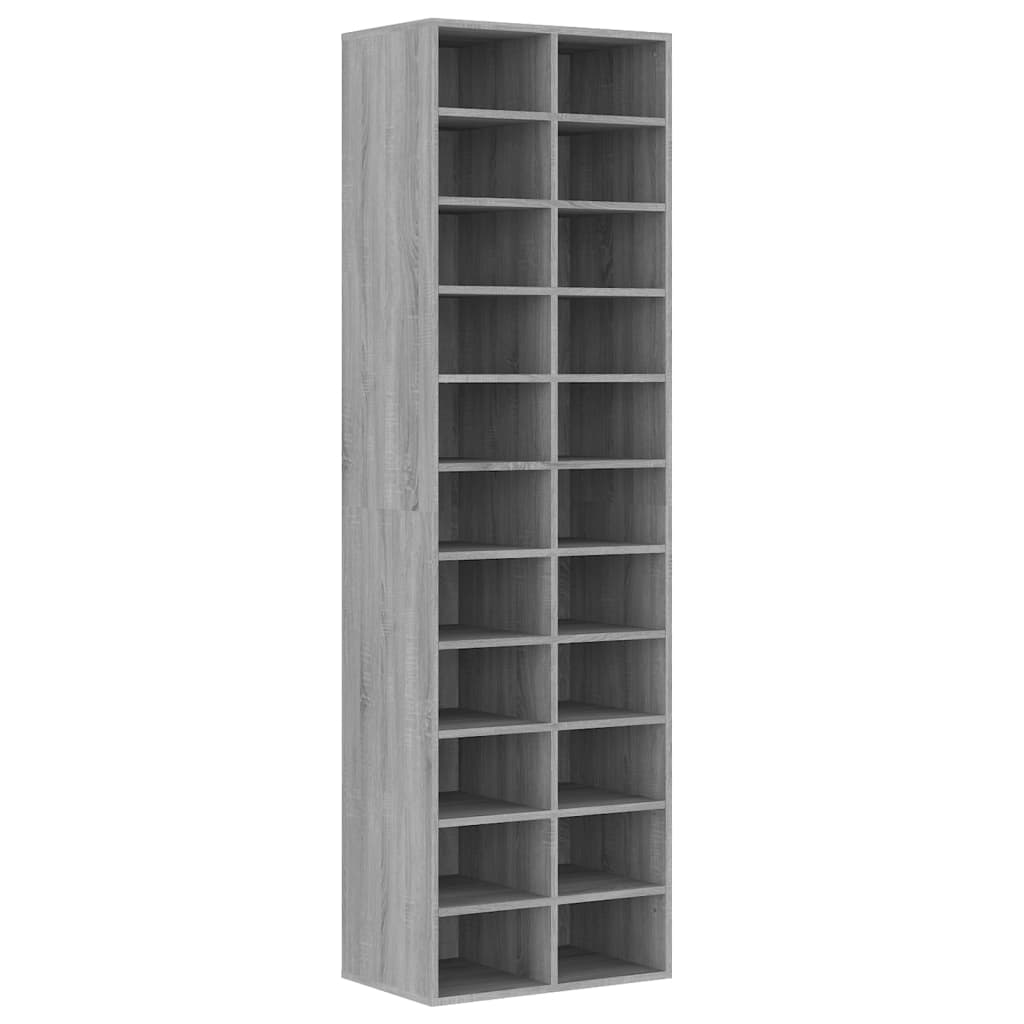 Étagère à chaussures grise Sonoma 54x34x183 cm en bois