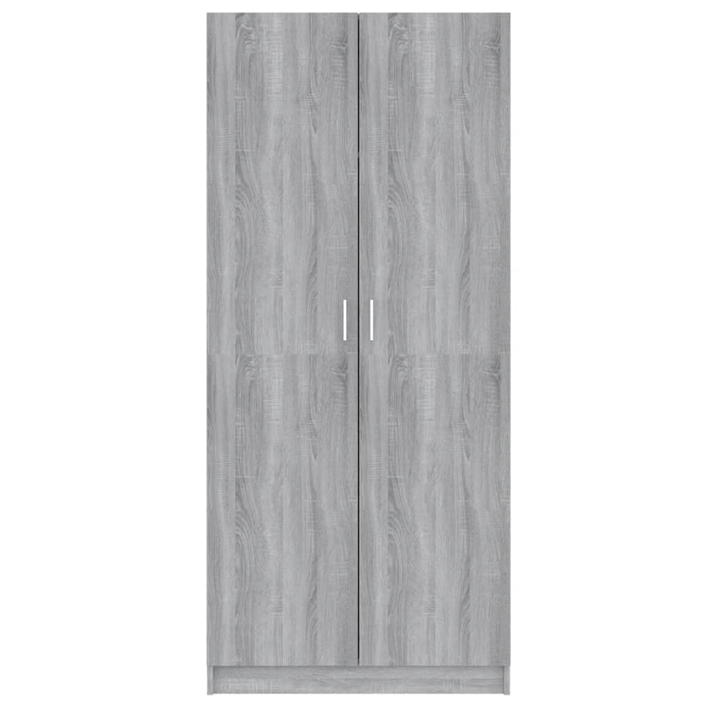 Armoire Sonoma grise 80x52x180 cm matériau bois