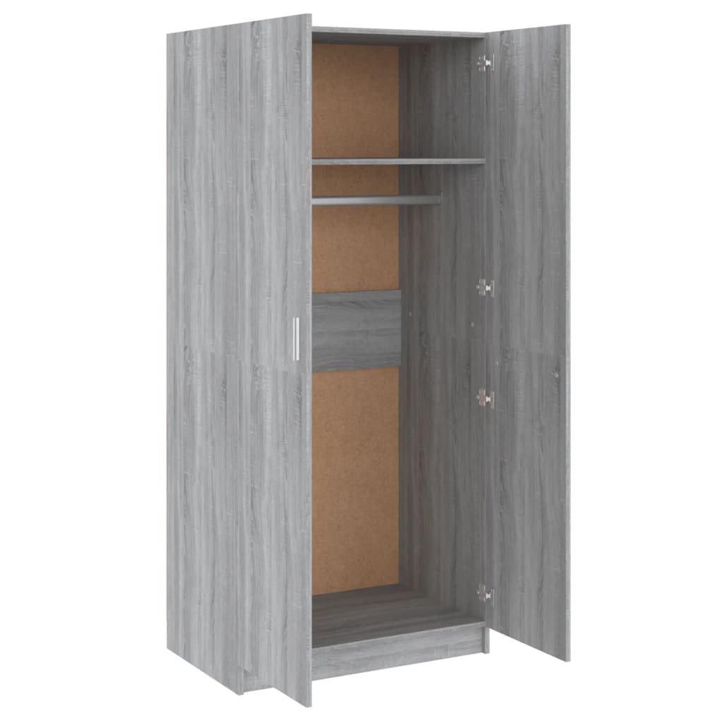 Armoire Sonoma grise 80x52x180 cm matériau bois