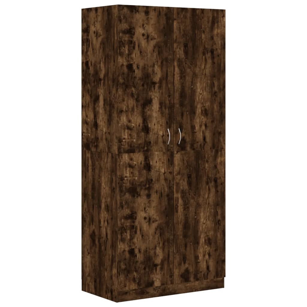 Armoire chêne fumé 90x52x200 cm matériau bois