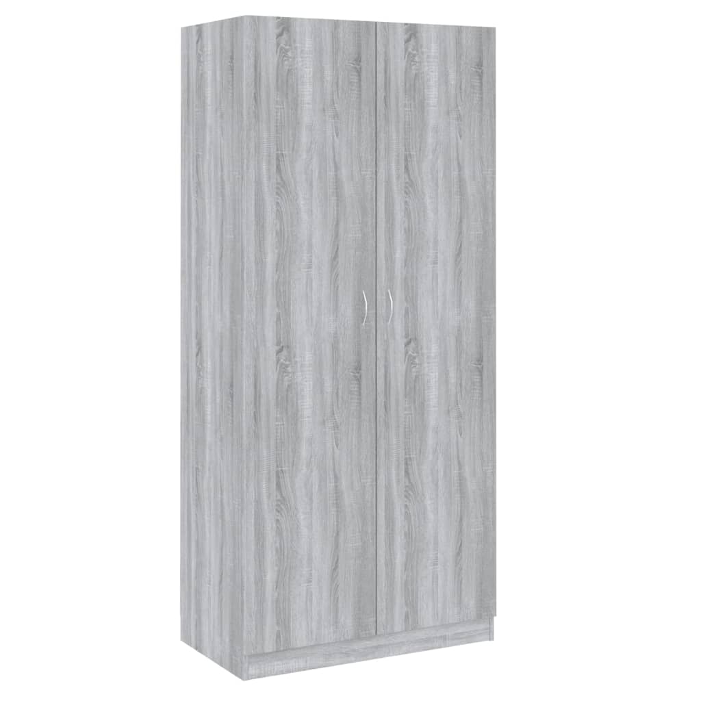 Armoire Sonoma grise 90x52x200 cm en bois