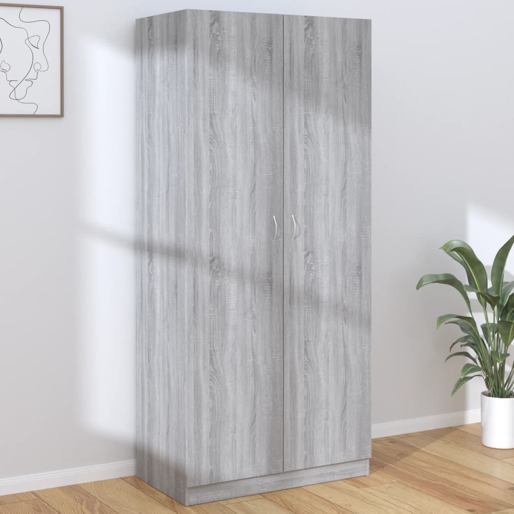 Armoire Sonoma grise 90x52x200 cm en bois