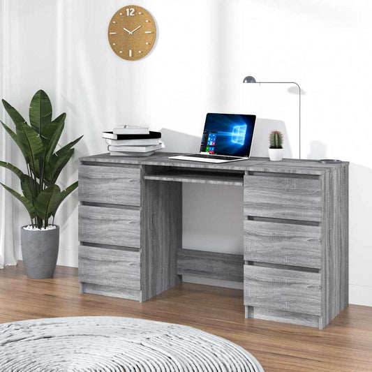 Bureau Gris Sonoma 140x50x77 cm en bois