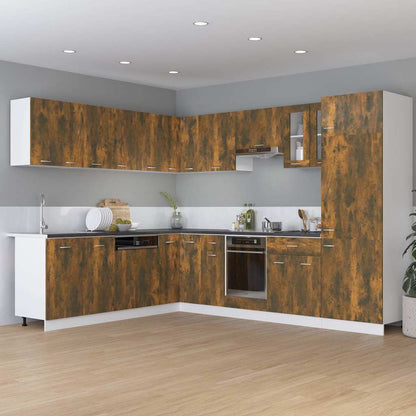 Kühlumbauschrank Lyon Räuchereiche 60x57x207 cm Holzwerkstoff