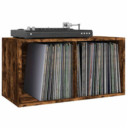 Schallplatten-Box Räuchereiche 71x34x36 cm Holzwerkstoff