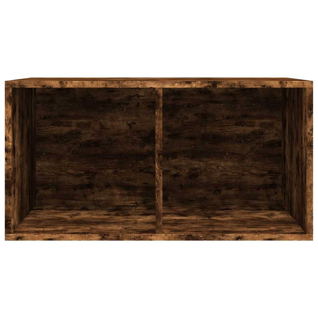 Schallplatten-Box Räuchereiche 71x34x36 cm Holzwerkstoff