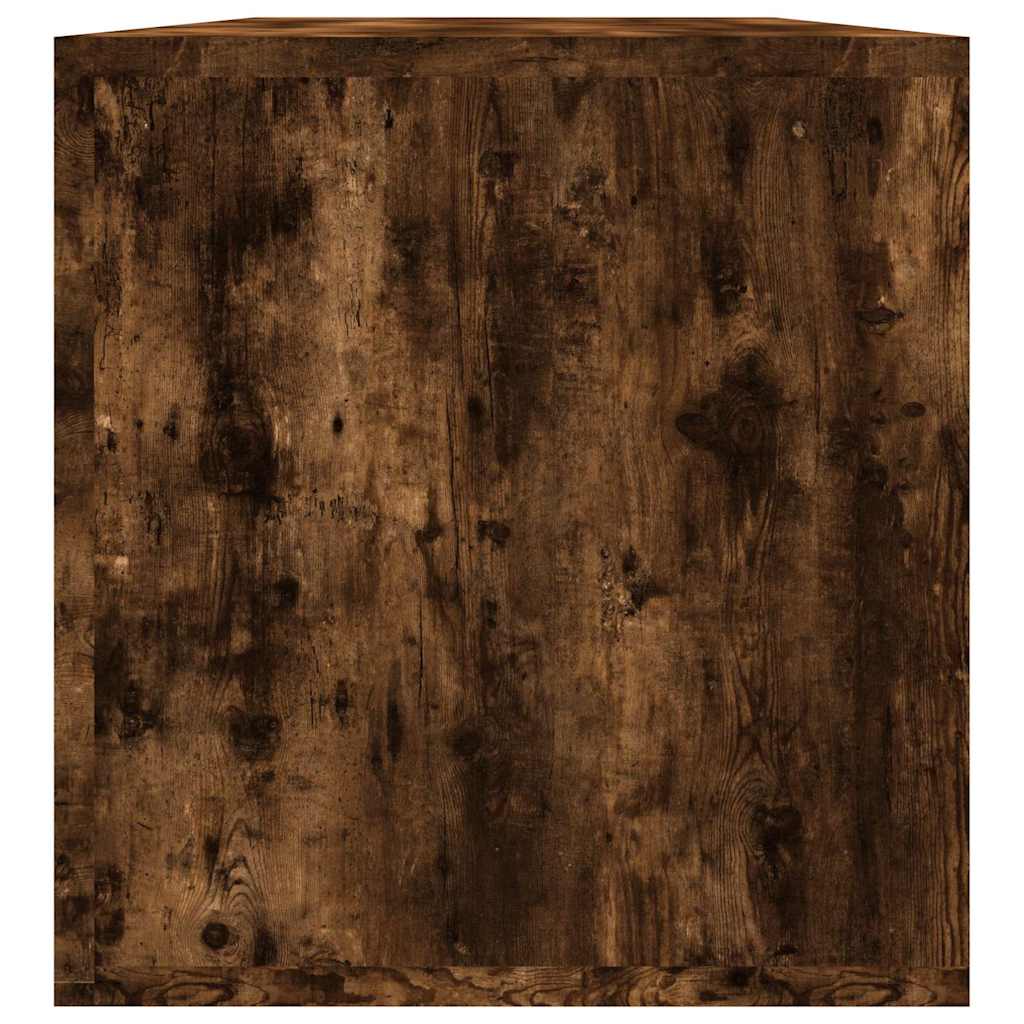 Schallplatten-Box Räuchereiche 71x34x36 cm Holzwerkstoff